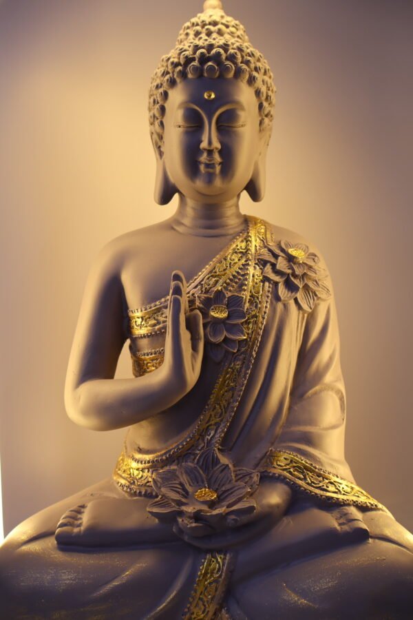 Polyresin Gautam Buddha on a LED frame Stage